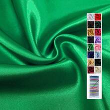 1pc Silky Shiny Solid Satin Fabric, Faux Silk Material Smooth And Soft, Suitable For Wedding Crafts DIY, Curtains, Tablecloths, Garment Fabric