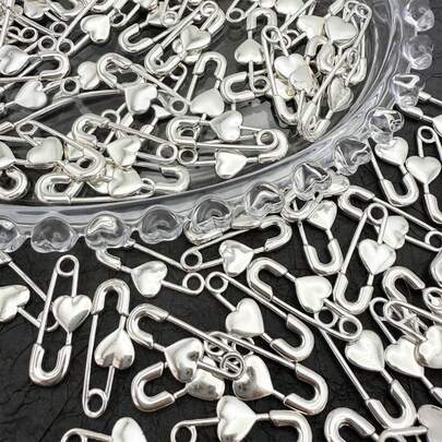 10 pezzi Fermagli in lega minimalisti a forma di cuore - Accessori per gioielli fai-da-te e popolari