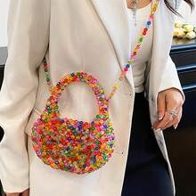 Women's Beaded Handbag With Removable Shoulder Strap Fashionable Mini Crossbody Bag For Work, Travel - màu sắc - Xem 3