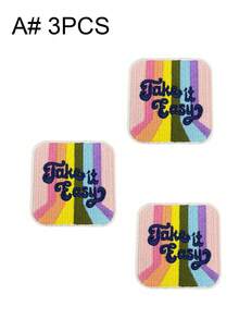 1 Bộ 3/8 miếng vá thêu hình trích dẫn đầy cảm hứng nhiều màu sắc hình cô gái dễ thương chữ cái tiếng Anh huy hiệu polyester đính quần áo tự làm miếng vá ủi may phụ kiện vải dán thích hợp cho ba lô, quần jean, áo khoác, áo phông, mũ, váy, v.v. - Nhiều màu - Xem 16