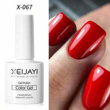 XEIJAYI XEIJAY 1件 7.3ml 透明紅凝膠指甲油，熱門冬季聖誕禮物，適合女性 - 紅色 - 查看 8
