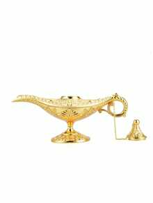 Vintage Magic Lamp Costume Accessories, Classic Arabian Prop Flower Pot Decor (Multiple Colors), Luxury Gold Pattern, Suitable For Home, Living Room, Home Decor, Theme Party Decor, Scene Decor, Holiday Decor, Ideal Gift For Birthday