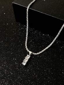 1pc 925 Sterling Silver 1 Carat 6-Prong Round D-Color Moissanite Diamond Pendant Necklace, Suitable For Women Wedding Bride Jewelry Party Gift Engagement Eternal Promise Necklace, Exquisite Jewelry - Starry Sky Necklace - View 7