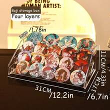 1 个卡片展示架、亚克力直立贺卡展示贴纸夹、多层透明亚克力支架，适用于 PSA 分级卡、棒球交易卡和明信片贴纸展示。 - 無色 - 查看 11