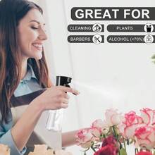 Spray Bottles Hair, Continuous Spray Bottle Used Hair Design, Plants, Cleaning, Hair Care And Skin Care, Etc. U2013 Empty, Reusable White+Black