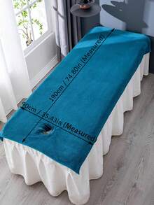 1 Pc Thick Absorbent Spa Towel Massage Sheet Set With Face Hole, Spa Bed Cover Towel For Beauty Salon, Beauty Salon Spa Supplies, Massage Table Bed Cover Towel And Massage Face Rest Cover Bathroom Decor Fall Decor Back To School For Beauty Salon Home Bathroom Shower Towels For Beaty Salon, Hotel Sports,Home Essentials, Towel, Skin Care