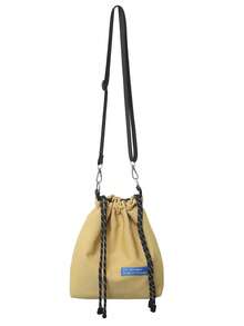 TIANDINGYU Women's Crossbody Bag, Fabric Drawstring Bucket Bag, Casual Street Style Shoulder Bag, Shopping Tote Bag, Large Capacity Japanese Style Bucket Bag, Minimalist Fashion Canvas Bag, Work Commuter Bag