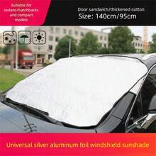 MangDong 1 Stück 2025 Neuer Winter Auto Windschutzscheiben Schneeabdeckung, Outdoor Auto Sonnenschutz im Sommer, einfache Installation, Oxford Tuch Windschutzscheiben Sonnenschutz, Ganzjährige Nutzung, windundurchlässig, schneedicht, UV-beständig, Auto Schneeabdeckung, Winter Windschutzscheiben Abdeckung, Frostschutz, Halbabdeckung Auto Sonnenschutz, Auto Winterschutzabdeckung, Auto Sonnenschutz, praktisch und bequem - Auto-Sonnenblende Schneeschutz - Übersicht 14