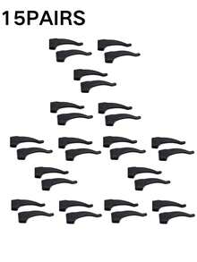 5 pares/10 pares/15 pares Ganchos de Orelha Antiderrapantes de Silicone, Suporte de Perna de Óculos, Braçadeira Fixa, Pegadas Claras, Suporte de Óculos, Acessórios de Óculos, Acessórios Femininos