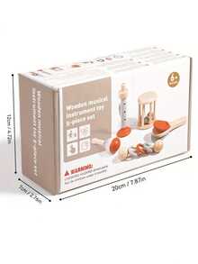 Juego de instrumentos musicales de madera: conjunto de instrumentos de percusión, armónica y juguetes sensoriales para el aprendizaje temprano y el juego sensorial de niños de 0 a 3 años - Kit de juguetes educativos - Multicolor - Ver 3