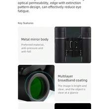 100x22 Mini Portable Hd Binoculars 30000m Long Range Folding Bak4 Fmc Optics For Hunting Sports Outdoor Camping Travel - 100x22 - 查看 9