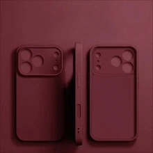 VRNOEI New Lens Protector Phone Case Compatible With IPhone 16 15 11 14 13 12 17 Pro Max Cases Compatible With IPhone 17 Air 16 14 15 Plus Case Shockproof Back Cover - Burgundy - View 9