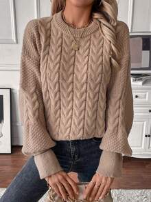 Pullover Women's Autumn And Winter Lazy Round Neck Casual Loose Top