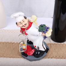 Funny Resin Chef Bottle Holder, Kitchen Bar Decor With Bottle Opener, Practical Home Accessory