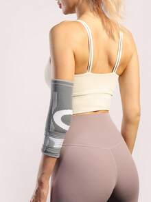 JINGBA SUPPORT 1pc Adjustable Elbow Support Brace With Straps - Compression Sleeve For Sports, Weightlifting And Daily Use, Unisex - Grey - View 5