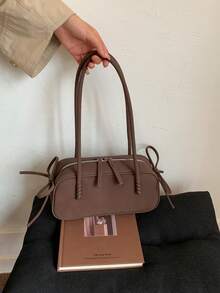 Merlard Retro Matte Handbag For Women, Versatile Shoulder/Underarm/Tote Bag, New Autumn/Winter Design - Coffee - View 10