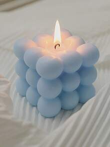 1 PC, Creative Bubble Cube Candle, Scented Soy Wax Candle, Minimalist Aesthetic Decor, Home Aromatherapy Decorative Candle, Bedroom Decorations, Christmas Decorations, Wedding Centerpiece, Birthday Gift, Valentine's Day Gift. - Multicolor - View 7