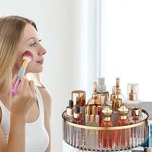 1pc Lazy Susan Organizer,Turntable Organizer,Spinner Countertop Organizer, Rotating Spice Rack For Kitchen,Cabinet, Pantry, Table, Fridge, Bathroom, Countertop, Vanity - Transparent - View 2