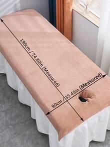 1 Pc Thick Absorbent Spa Towel Massage Sheet Set With Face Hole, Spa Bed Cover Towel For Beauty Salon, Beauty Salon Spa Supplies, Massage Table Bed Cover Towel And Massage Face Rest Cover Bathroom Decor Fall Decor Back To School For Beauty Salon Home Bathroom Shower Towels For Beaty Salon, Hotel Sports,Home Essentials, Towel, Skin Care