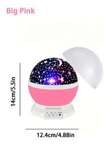 1pc LED Galaxy Projector Lamp, Multi-Color Changing Modes, Portable With USB Cable, 360° Rotational Moon & Star Projector Night Light, For Bedroom, Party Decor, Girls Birthday Gift Baby Shower Family Decorations Gifts - Multicolor - View 16