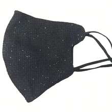 1 Piece Bohemian Style 3D Solid Color Starry Sky Breathable Face Mask, Fashionable Water-Resistant Woven Scarf, Suitable For Women, Sun Protection Decorative Accessory, Suitable For Weekend Leisure Activities, Decorative Face Mask| Fashion Face Mask| Breathable Fabric - màu đen - Xem 4
