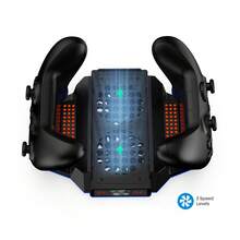 Soporte de refrigeración y estación de carga para  Series S con luces RGB, cargador doble para mandos y ventilador de refrigeración Accesorio para consola XSS con 2 baterías recargables - Negro - Ver 7