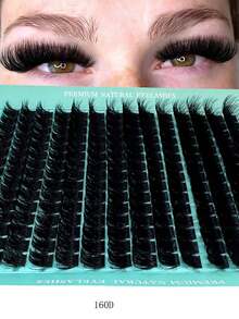 200pcs/180pcs/160pcs/140pcs/120pcs Faux Mink Eyelashes 200D/160D/120D/100D/80D/60D 8D Luxurious Fluffy DIY Cluster Lashes - 12-20mm Mixed Length Eyelash Extension 0.07mm Russian D Curl Thick & Reusable Dramatic Lashes, Easy For Beginners - D - 查看 12