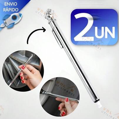 Kit 2 Calibrador Para Pneus Medidor de Pressão Em Libras Tipo Caneta