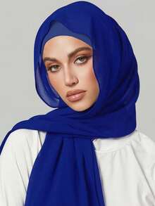 2入組女士圍巾和帽子套裝，多功能Hijab帽子適用於Abaya服裝，帶有雪紡圍巾的彈性帽子，適用於休閒裝