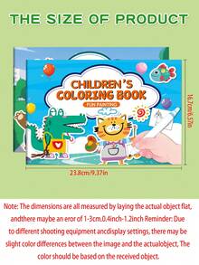 Coloring Book With Colored Pencils, Includes Giraffe, Dinosaur, Zebra, Lion, Rabbit Creative Doodle Themes, Fun & Simple, Develop Drawing & Hands-On Skills, Enhance Focus & Imagination, Suitable For Christmas, Birthday, Party, New Year, Halloween Gifts, Back To School Gifts (Pencils Not Included) - Multicolor - View 3