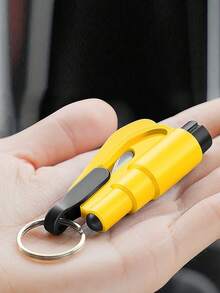 1pc/3PCS/6PCS 2-In-1 Emergency Seat Belt Cutter With Car Keychain, Hammer, Mini Fire Hammer, Car Emergency Escape Tool, Window Breaker, Portable Rescue Tool Keyring, Emergency Hammer