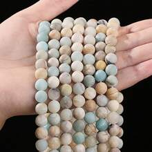 15 Inches 4/6/8/10mm Natural Amazonite Round Beads, Healing Stone To Enhance Courage And Communication, For DIY Jewelry Making/Bracelets/Necklaces And Handicraft Accessories - Multicolor - View 2
