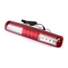 Lmpara de freno, luz de freno de montaje, tercera luz de freno de montaje alto LED Lmpara trasera para C 150025003500 1999 2006rojo y - Rojo y blanco - Ver 7