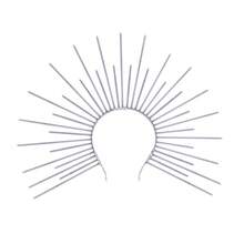 1 Halo Crown Mary Headband Gold Tiara Lolita Retro Crown Role Playing Headpiece DIY Headpiece, Bohemian Wedding, Halloween, Gothic, Ball, Party, Carnival (Black, Gold) Halloween Tie Type (Tie Material), Hair Band, Hair Hoop Hair Accessories