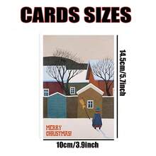 24 buc cărți poștale vintage de Crăciun, fotografii minimaliste cu scene de Crăciun înzăpezite, felicitări retro de Crăciun, nunți, zile de naștere - decorațiuni nostalgice de sărbători