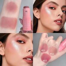 3 种颜色可选腮红棒，自然饱和防水哑光质地适合所有肤色，持久亮泽腮红，情人节礼物