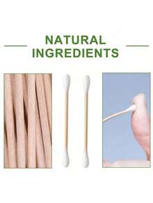 100/300/500/1000 unidades de hisopos envasados, hisopos de limpieza sanitarios desechables de doble cabeza, desmaquillante para el hogar, hisopos para limpiar los oídos, diversas funciones, compactos y portátiles