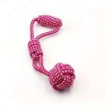 1pc/2pcs Random Color Rope Dog Toy - Chew And Play Ball For All Breeds, Pink, Blue, Orange, Or Peach, Fun Interactive Pet Activity