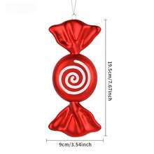 1 pezzo Set di ornamenti natalizi rossi e bianchi a forma di caramella: perfetto per Natale, Ognissanti, Capodanno e decorazioni festive in generale - Stile appeso, Materiale in plastica, Ornamento a forma di caramella, Accessorio fotografico, Decorazione per albero di Natale, Ornamento appeso, Ornamento appeso per scenografia