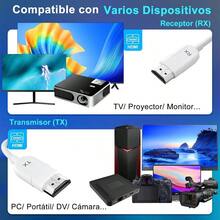 inalámbrico Transmisor y Receptor Inalámbrico  5G 2.4G Extender Kit Extensor Portáti PlugandPlay Transmisión Inalámbrica para Ordenador Portátil TV Box DVD Neflix - Blanco - Ver 7