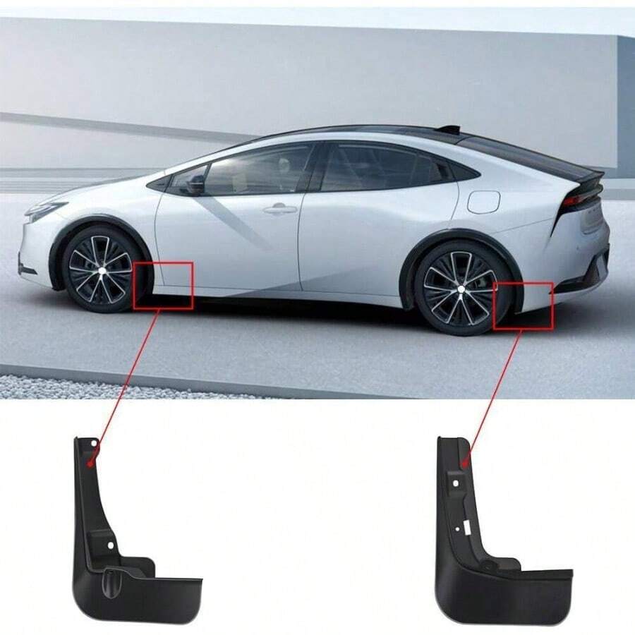 Guardabarros de coche compatibles con Prius 2023 2024, accesorios para piezas de automvil, guardabarros delantero y trasero, juego de 4 unidades - Negro - - Ver 1