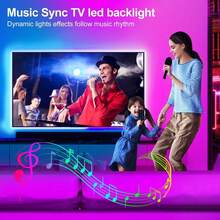 LED Lights For TV 16.4ft LED Light For 45-75 Inch TVs RGB Lights Backlight Behind Music Sync Bluetooth APP And Remote Control TV LEDs Strip USB Powered For Bedroom/Gaming - 9.8ft - View 8