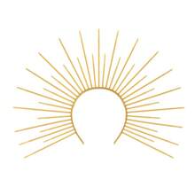 1 Halo Crown Mary Headband Gold Tiara Lolita Retro Crown Role Playing Headpiece DIY Headpiece, Bohemian Wedding, Halloween, Gothic, Ball, Party, Carnival (Black, Gold) Halloween Tie Type (Tie Material), Hair Band, Hair Hoop Hair Accessories