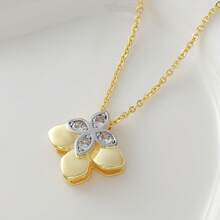 1pc Lucky Four-Leaf Clover Pendant Necklace, Suitable For Women, Holiday Gift, Daily Wear Accessory