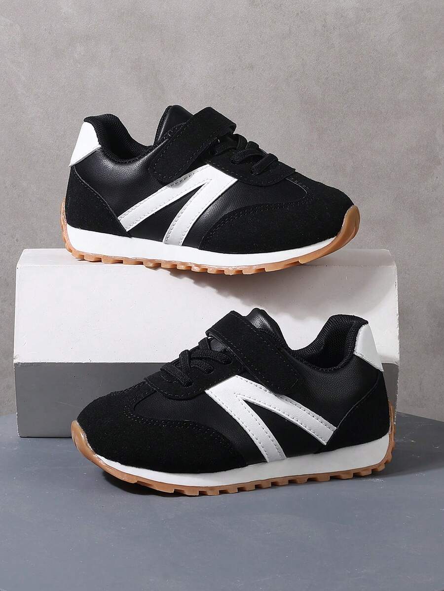 New Style Kids/Students Casual Fashion Sneakers, Suitable For All Seasons - Black - View 1