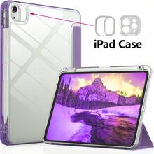 For IPad Case Compatible With A16 Models From The 11Th And 10Th Generations (2025/2022), As Well As IPad Air M2 M3 11inch/13inch Ipads, Ipad Pro M4 11inch/13inch, It Features A Holder For The Pencil, A Hard Clear Transparent Back Shell, A Soft TPU Shockproof Frame Cover, And An Auto Sleep/Wake Function.