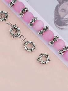 10/20/50 piezas Cuentas espaciadoras con diseño de mariposa y flor vintage para hacer joyas DIY como pulseras, collares, llaveros y talla grande. Accesorios elegantes para hacer manualidades, regalos de graduación, fiestas de cumpleaños y talla grande. Suministros para hacer joyas.