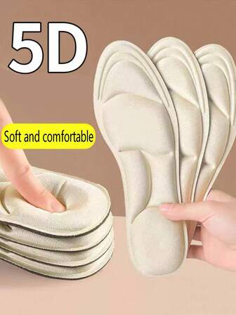 2 piezas de plantillas acolchadas 5D cómodas, suaves y transpirables para todas las estaciones