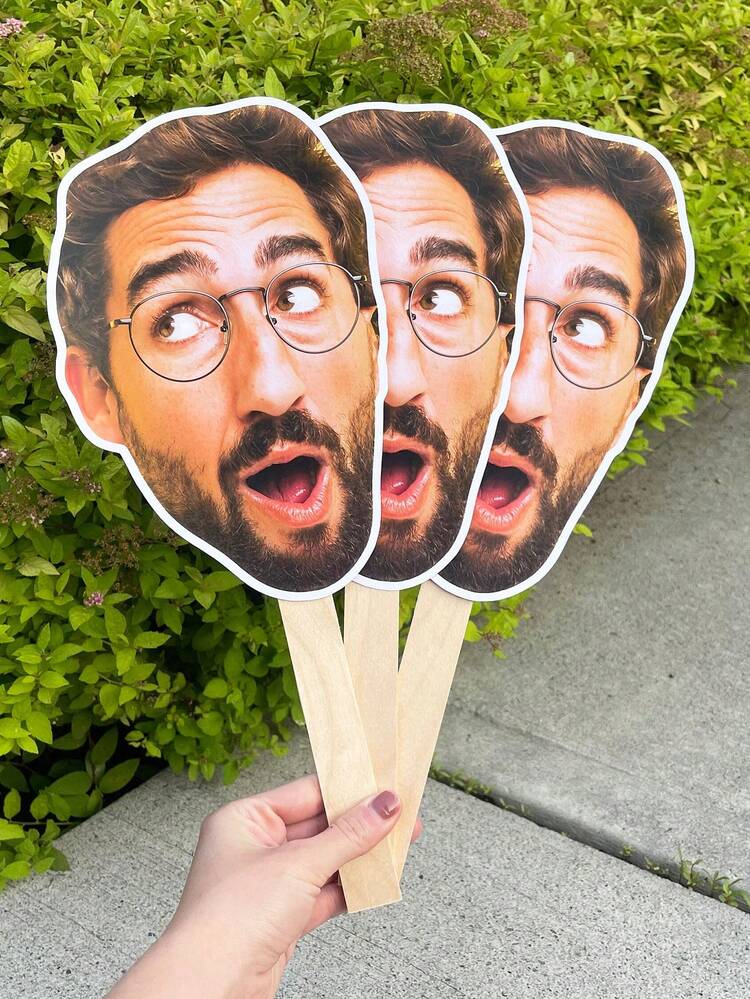 Personalized Face (1/3/5/10 Pieces) | Suitable For Bachelor/Bachelor Party Favors, Wedding Photo Props, Groom Face Decorations | Ideal For Grooms-To-Be Groups, Wedding Planners, Bachelor/Bachelor Party Emcees, Gift Makers, And Party Enthusiasts | Sturdy Wooden Stick, Reusable Fan Prop, Fun Party Fan, Wedding Photo Accessory, Birthday Party Decoration, Bachelor/Bachelor Party Fan Prop, Easy-Grip Handle ,Forever Love, Mother's Day Gift - Multicolor - View 4