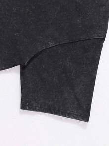 2026Men'S Summer T-Shirt -Treaty Oak Revival No Vacancy, Reversible Print Design, Retro Street Style, Round Neck, Short Sleeve, 230g Washed Cotton, Suitable For Everyday Casual, Door Wear,White Tops,Valentines Day Outfit,Mardi Gras,Summer Tops,  For Women,Valentine Outfits For Women,Women Tops,Fairycore,Superbowl,Trajes Elegantes De Mujer - 黑色 - 查看 6